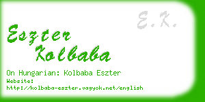 eszter kolbaba business card